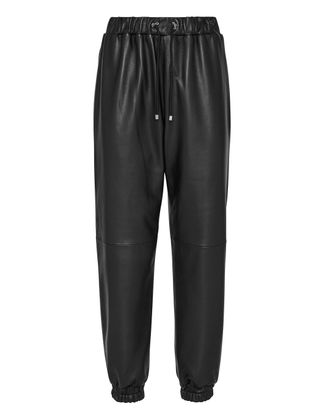 Philipp Plein Soft Leather Jogging Trousers