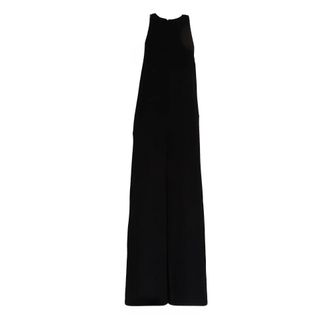 Dondup Maxi Dresses, female, Black, Size: M Crew-neck Jumpsuit
