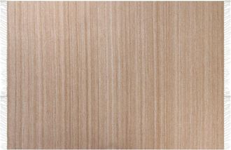 Beliani Alfombra Beige Arena 160 X 230 Cm Pet Reciclado Flecos Interior Exterior Malhia