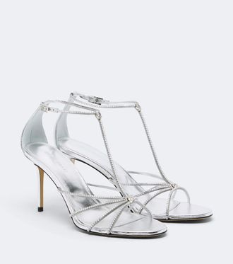 Mach & Mach Daisy embellished leather sandals