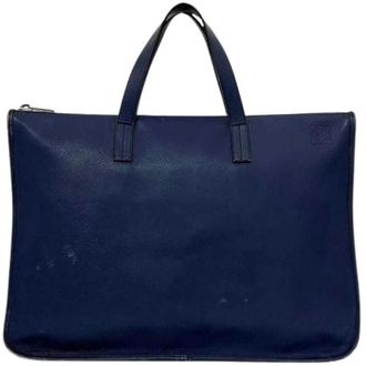 Loewe Pre-owned Tote Bags, male, Blue, Size: ONE SIZE Pre-owned Briefcase