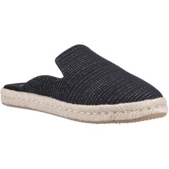Toms Toms Santiago Mule Textile Womens Black Metallic Slippers - Size UK 6