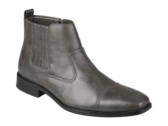 Vance Co. Alex Chelsea Boot Mens Shoes Grey Faux Leather : 8 M, Synthetic