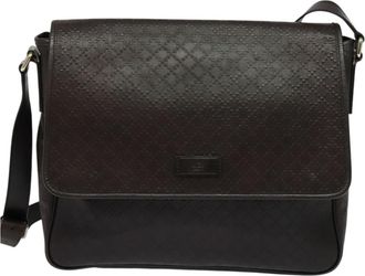 Gucci Guccissima Brown Leather Shoulder Bag (Pre-Owned)