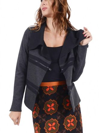 Isabel De Pedro Reversible Ponte Jacket In Black Multi