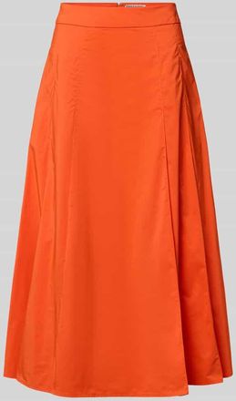 Essentiel Ausgestellter Midi-Rock mit verdecktem Rei&szlig;verschluss Modell JAELYN in Orange, Gr&ouml;&szlig;e 34