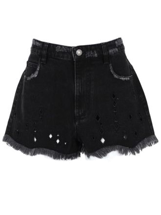 Isabel Marant Black Embroidered Shorts