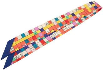 Herm&egrave;s Pre-owned Scarves, female, Multicolor, Size: ONE SIZE Pre-owned Bolduc Au Carre Silk Scarf