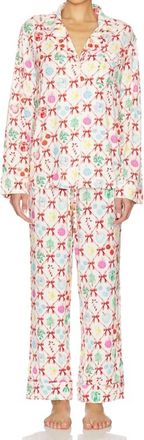 Show me your Mumu Classic Winter Wonderland Jersey Pajama Set In White