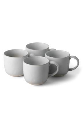Fable Interiors The Mugs Set of 4 Stoneware Mugs in Stone Blue at Nordstrom