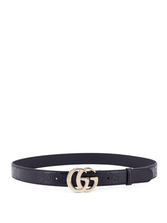 Gucci Gg Milano Leather Belt-Donna