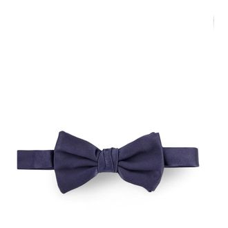 Giorgio Armani Bowties, male, Blue, Size: ONE SIZE Blue Silk Tie Metal Clasp Closure