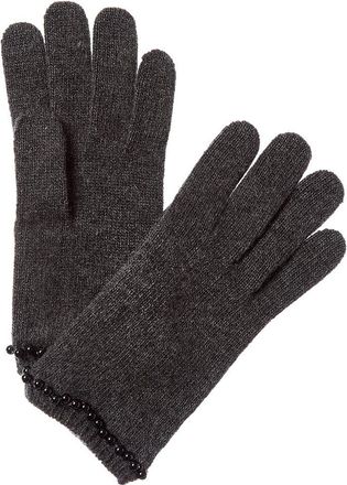 Portolano Pearls On Cuff Cashmere Gloves