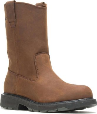Wolverine Mens Work Steel Toe Wellington Work Boot - Medium In Brown