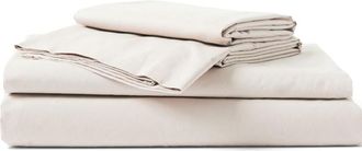 Pact Organic Cotton Organic Cool-Air Percale Sheet Set in Bone at Nordstrom, Size California King