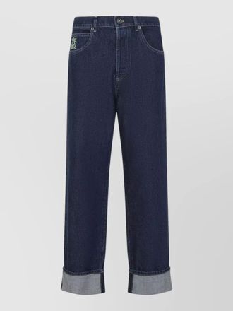 Marni trousers rolled cuffs belt loops pockets