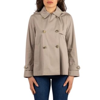Herno Light Jackets, female, Brown, Size: L Impermeabile