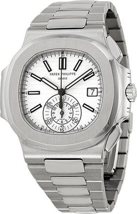 Patek Philippe Pre-owned Patek Philippe Nautilus Chronograph White Dial Mens Watch 5980-1A-019