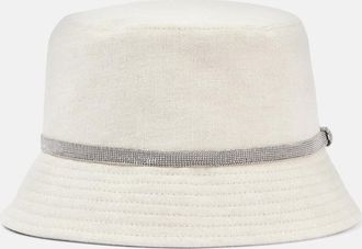 Brunello Cucinelli Cappello da pescatore in canvas di lino