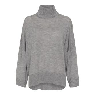 Inwear Biella Pullover - Dames - Coltruien - Grijs - M - Truien & Vesten