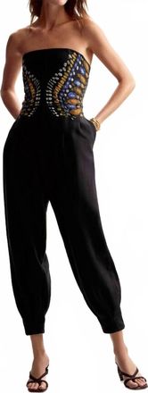 Desigual Bandeau Neckline Long Jumpsuit In Opart