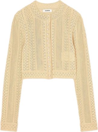 Sandro crystal-embellished cardigan - Neutrals