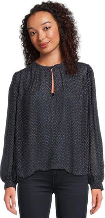 Paige Bibiana Blouse Womens Clothing Navy : LG, Viscose