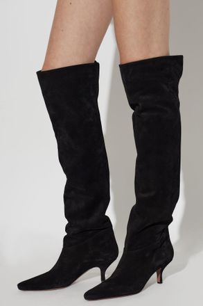 PARIS TEXAS Rose Over-the-knee Heeled Boots, Womens, Black