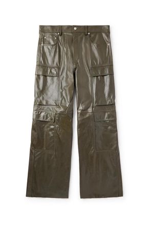 Rick Owens Straight-Leg Leather Cargo Trousers