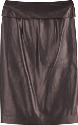 Isabel Marant Pencil Skirt in Black Nappa Leather