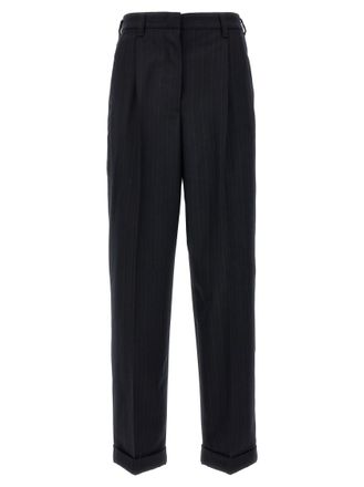Miu Miu Blue Pinstripe pants