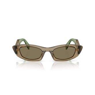 Prada 0pr B16s Translucent Acetate Rectangular Sunglasses