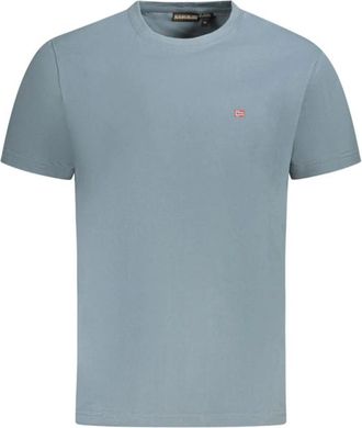 Napapijri Bruin Katoenen Heren T-shirt - Heren - T-shirts - Blauw - S - Katoen - Tops