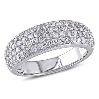 Amour 1 CT TW Diamond Dome Eternity Ring In 10K White Gold