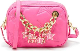 Versace Jeans Couture Cross Body Bags, female, Pink, ONE SIZE, Star Quilted Chain Crossbody