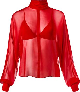 Alejandra Alonso Rojas Blusa a collo alto - Rosso