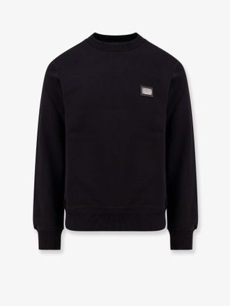 Dolce & Gabbana Felpa in cotone con patch logo - DOLCE & GABBANA - gender_Man