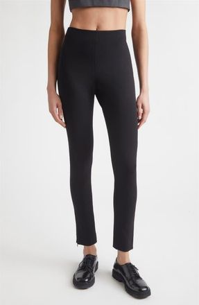 Jil Sander Invisible Zip Leggings in Black at Nordstrom, Size 10 Us