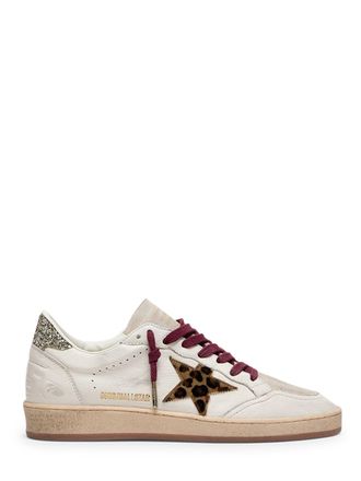 Golden Goose Low-Top Sneakers with Distressed White Leather