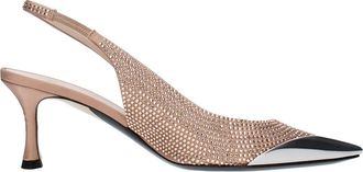 N°21 Schoenen, Dames, Beige, 38 1/2 EU, Satijn, Met hak Beige