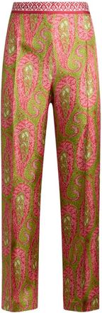 Etro Paisley Foliage-motif Trousers