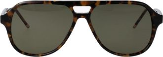 Thom Browne Stijlvolle zonnebril voor modeliefhebbers - unisex - Zonnebrillen - Bruin - 59 MM - Accessoires