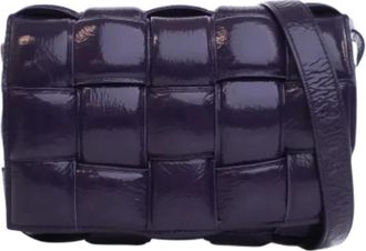 Bottega Veneta Tweedehands leren schoudertassen - Dames - Vintage Schoudertas - Paars - ONE Size - Leer - Vintage