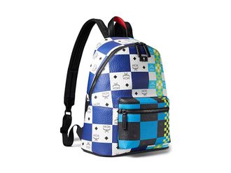 MCM Stark Checkerboard Vi Backpack Medium MT Backpack Bags, Leather
