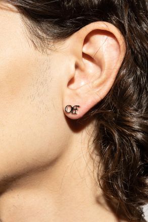 Off-white Single Earring, Mens, Silver