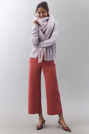 Maeve The Colette Knit Crop Wide-Leg Pants by Maeve