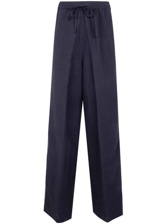 Avi&ugrave; Embroidered Viscose Linen Trousers
