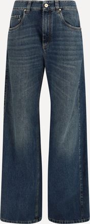 Brunello Cucinelli Wide-leg cotton denim Jeans Female 42