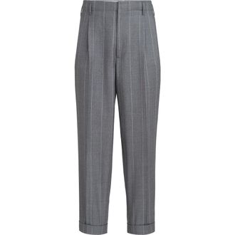 Brunello Cucinelli Chalk stripe trousers in Medium Grey at Nordstrom, Size 48 It