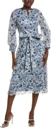 Rene Ruiz Abstract Lace Midi Dress